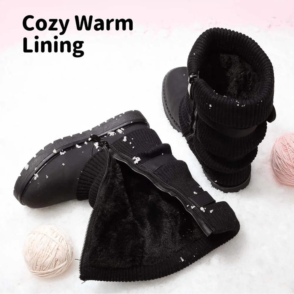 Dream Pairs Girl's Winter Snow Boots w/ Faux Fur Lining & Bowknot Design | NEW🖤